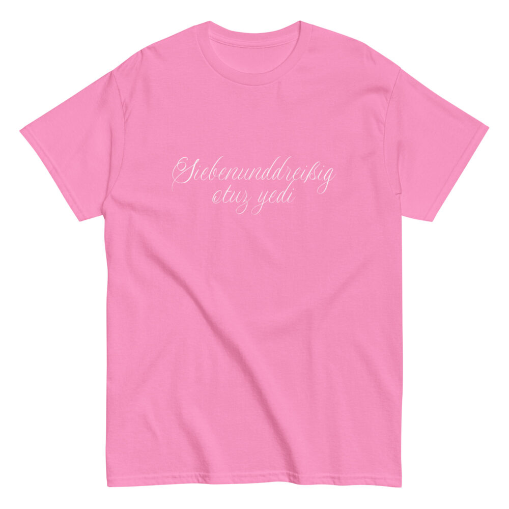 37 Logo ohne Rand Klassisches Unisex T-Shirt – Bild 8