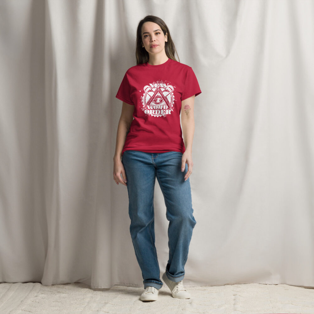 NWO Logo weiss Unisex T-Shirt – Bild 7