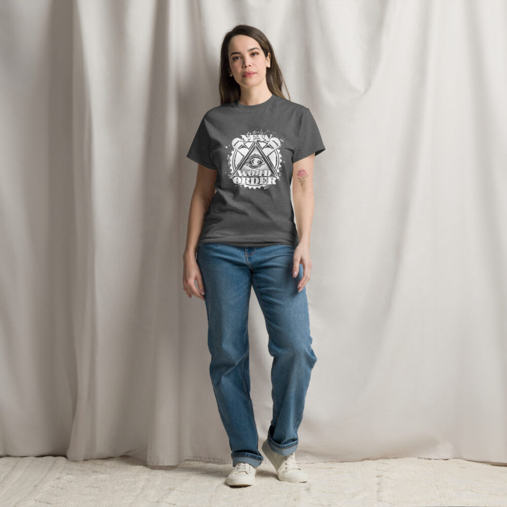 NWO Logo weiss Unisex T-Shirt – Bild 9