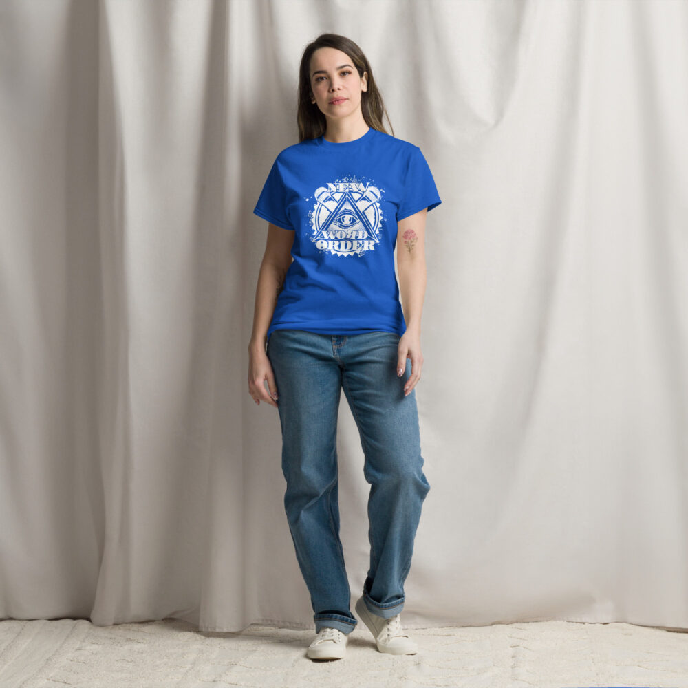 NWO Logo weiss Unisex T-Shirt – Bild 8