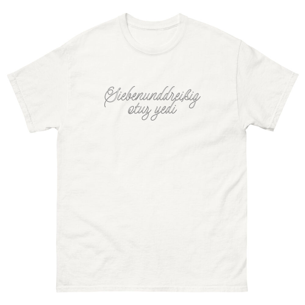 37 Logo mit schwarzen Rand Unisex T-Shirt – Bild 2