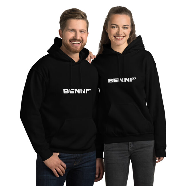 Benni37 Logo weiss Unisex-Kapuzenpullover